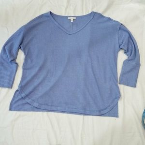 VintageAmerica XXL blue sweater 3/4 sleeve top